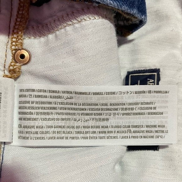 Abercrombie & Fitch Jean Skirt Women’s Size 4 US Blue Denim Belted Short Mini - Picture 8 of 8